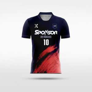 Tenue de football unisexe pour adulte à manches courtes et col rond, personnalisable avec nom et numéro, respirante et à séchage rapide, pour une performance athlétique - Product Image 6