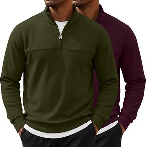 Top Trending Quarter Zip Long Sleeve Slim Fit Sporty Sweatshirt Knitted Polyester Quick Dry Autumn Stand Collar <b>Running</b> <b>Hoodie</b> - Product Image 6