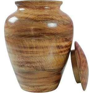 Handmade Wooden Cremation Urn Wooden <b>Ashes</b> <b>Casket</b> with Lid Custom Color Funerary Memorial Container Adult Use - Product Image 4