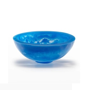 Bol à salade en résine polie de luxe, artisanal et haut de gamme, moderne, compatible lave-vaisselle, écologique, incassable, personnalisable, pour servir les fruits - Product Image 3