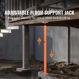Puntello Regolabile per Basamento con Capacità di Carico Massima di 18000 Libbre, Asta di Supporto per Scala e Ponteggio, Altezza Regolabile da 56 a 100 Pollici - Product Image 6