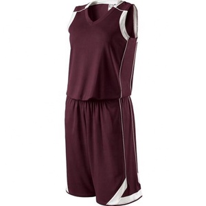 Camiseta de Baloncesto Color Granate sin Mangas con Cuello en V, Número 22, Estampado Naranja, Transpirable, Absorbe la Humedad, Protección UV, Poliéster - Product Image 4