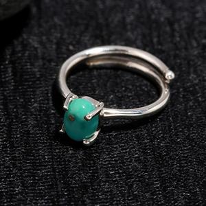 Anillo Fino de Plata de Ley 925 Hecho a Mano por Diseñador, Turquesa Mohave Natural, Corte Ovalado, Engaste en Bisel, Estilo Bohemio de Alta Calidad - Product Image 3