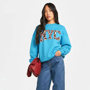 Sudadera con capucha de invierno para mujer, con lentejuelas y distintivo frontal, de manga larga, de felpa de algodón, holgada, informal, para estar en casa - Product Image 1