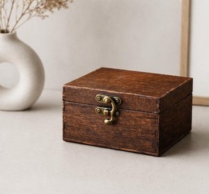 Elegant Handcrafted Carved Acacia Wood Jewelry <b>Box</b> Glossy Finish for Home Decoration Bohemian Style Storage for Jewelry <b>Tools</b> - Product Image 1