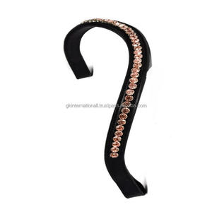 1 Fila de cristales dorados personalizados con incrustaciones de diamantes decorativos hechos a mano, banda de cuero para cejas de caballo en mazorca completa - Product Image 6