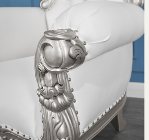 Silla de Trono Clásica Personalizada de Madera de Caoba - Muebles Duraderos de Lujo para Hoteles y Salas de Estar/Apartamentos - Product Image 4