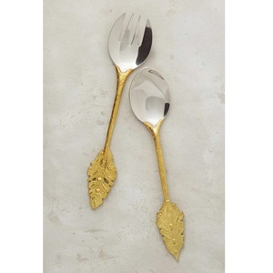 Juego de Cubiertos Modernos al por Mayor, Chapados en Oro, de Acero Inoxidable de Grado Alimenticio, Cucharas Redondas, Vajilla con Juego de Cubiertos Planos de Colores Personalizados - Product Image 5