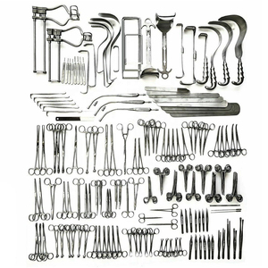 Ensemble d'instruments chirurgicaux pour laparotomie, 197 pièces, kit de chirurgie abdominale, acier inoxydable, manuel, réutilisable, équipement médical hospitalier - Product Image 1