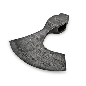 Burraq Hachette de fendage Tomahawk en acier Damas, qualité supérieure, faite main, avec étui en cuir, pour le camping, cadeau pour papa, usage industriel et bricolage - Product Image 2
