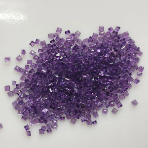 พลอยอเมทิสต์สีม่วงธรรมชาติจากแอฟริกา ขนาด 2.25 มม. รูปทรงสี่เหลี่ยมเจียระไนแบบ Step Cut คุณภาพดีที่สุด สำหรับทำเครื่องประดับ - Product Image 3