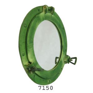 Miroir de haute qualité hublot de bateau de marine indienne conception de couleur rouge traditionnelle article décoratif de fabrication d'exportation imprimé personnalisé - Product Image 2