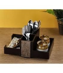 Repose-cuillère artisanal en MDF émaillé ILAHI, décoration de cuisine, Uttar Pradesh, lavage à la main uniquement, ne convient pas au micro-ondes/four. - Product Image 4
