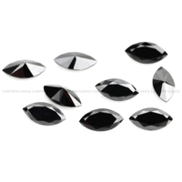 Diamant naturel fantaisie noir opaque taille marquise 8 x 4 mm, calibré, pour la création de bagues, pendentifs, boucles d'oreilles et colliers sur mesure