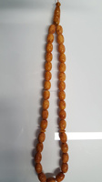 Résine Ambre Texturée Tasbih Ovale Misbaha Subha Sibha Tespih Chapelet de Prière Islamique Dhikr pour le Culte Musulman et Perles de Méditation