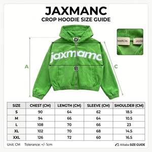 เสื้อแจ็คเก็ตคอร์ดูรอยยูนิเซ็กซ์ขายส่ง ผ้าฝ้าย 100% สไตล์ Y2K สตรีทแวร์ ฮู้ดดี้ครอป ดีไซน์ริบบิ้น รับผลิตโลโก้ตามสั่ง แบบ OEM สำหรับใส่ลำลอง - Product Image 4