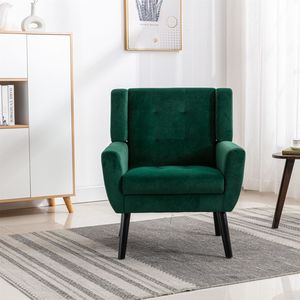 Poltrona Ergonomica Moderna in Morbido Velluto con Gambe Nere per Soggiorno e Camera da Letto, Uso Interno Domestico - Product Image 2