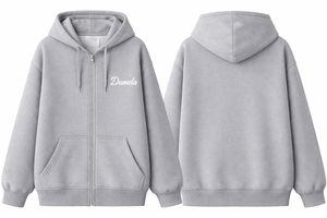 เสื้อฮู้ดซิปแบบสวมหัวทรงโอเวอร์ไซส์ ผ้าคอตตอน 100% หนานุ่ม สำหรับฤดูหนาว ดีไซน์ไหล่ตก ตัดต่อสี  สำหรับทุกเพศ - Product Image 2