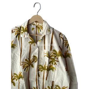 Conjunto de pijama de uso diario hecho a mano de algodón 100%, conjunto de pijama de verano para mujer, ropa de dormir Unisex, conjunto de Pijama largo suave y cómodo - Product Image 1