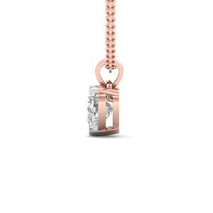 Colgante Solitario con Diamante Cultivado en Laboratorio con Corte Corazón, Brillo Eterno, Chapado en Oro de 10K, Joyería Elegante y Clásica, Regalo Especial para Mujer - Product Image 2