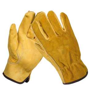 Gants de travail de sécurité mécaniques unisexes en cuir de vachette suédé haute visibilité, personnalisables avec logo, vente en gros 2026, Bruxelles - Product Image 3