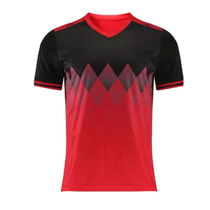 New 100% Polyester Material Made Soccer Jersey Heat-Transfer Printed Customizable Team Name Logo Soccer Jersey - Product Image 1