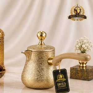 Vintage Hammered Copper <b>Turkish</b> Coffee Pot Hand Engraved Cezve Ibrik Long Handle Greek Arabic Coffee Maker Teaware - Product Image 3