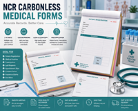 Carnets de factures autocopiantes NCR sur mesure, impression offset couleur CMJN, papier 55 g/m² avec reliure agrafée
