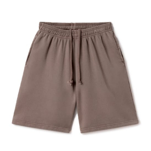 Pantalones Cortos Deportivos de Primera Calidad para Hombre, con Logotipo Personalizado Bordado, Color Marrón, Corte Regular, Fabricación Propia - Product Image 1