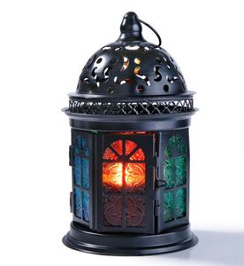 Wholesale Black Moon and <b>Star</b> Ramadan Lamp Eid Moroccan Custom Metal Wind Lamp Lantern in best quality - Product Image 2