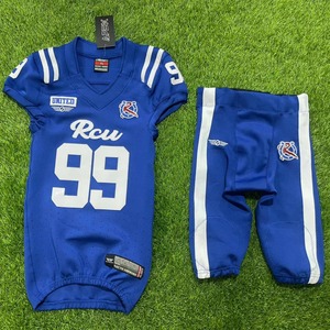 Ensemble de maillot de football Rexfit Sports bleu à col en V, manches courtes, uniforme en mesh, numéro 7, évacuation de l'humidité, vêtements de sport pour garçons et enfants - Product Image 5