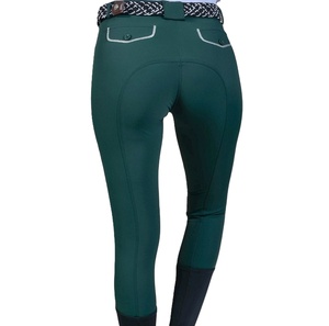 Pantalones de montar a caballo verdes OEM y pantalones de camisa a juego, conjuntos y accesorios ecuestres de último diseño - Product Image 3