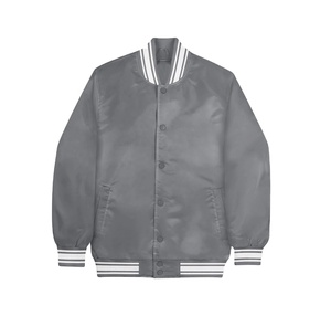 Wholesale Satin Premium Quality <b>Bomber</b> <b>Jacket</b> Embroidery Custom <b>Men</b> Windproof Winter <b>Varsity</b> Satin <b>Jackets</b> - Product Image 6