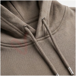 Conjunto de Sudadera con Capucha para Hombre, Color Sólido, Manga Larga, Corte Regular Informal, Ropa de Otoño, Transpirable, 100% Algodón, Peso Medio, con Cordón Ajustable - Product Image 4