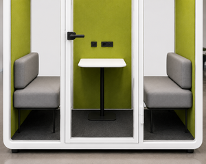 Cabina Acústica de Oficina Moderna y Ecológica de 2 Plazas con Estructura de Aluminio, Iluminación LED y Diseño Independiente para Oficina en Casa u Hotel - Product Image 4