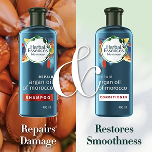 Shampoo à l'huile d'argan naturelle enrichi en extrait marocain, formulé pour lisser, renforcer et adoucir les cheveux, sans parabènes, 400 ml - Product Image 4