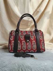 Women's Geometric Print Faux Leather Structured Tote <b>Bag</b> Dual Handles Adjustable Crossbody <b>Strap</b> 3L+ Capacity Waterproof Daily - Product Image 2