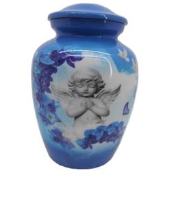 Urn for Human Ashes - Burial for Ashes Male & Female Honor <b>Your</b> <b>Loved</b> One with Handcrafted Funeral Urn with Bag Blue - Product Image 1