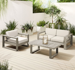 Juego de Muebles de Jardín de Lujo en Madera de Teca Sólida para Patio, Terraza, Balcón, Jardín, Resistentes al Agua, para Sala de Estar - Product Image 1