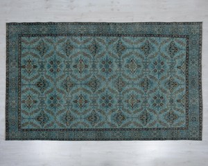Tapis tissé à la main turc en laine/soie aux motifs floraux modernes, éco-responsable, antidérapant, résistant à la saleté, adapté aux animaux domestiques, 1 pièce - Product Image 3