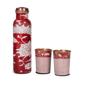 Botella de agua para gimnasio, yoga y oficina, hecha de cobre puro, botella de cobre esmaltada de nuevo diseño, a un precio asequible. - Product Image 4