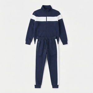Ensemble jogging et veste de survêtement pour homme personnalisé, 320 GSM, polaire brossé, tenue de sport deux pièces - Product Image 3
