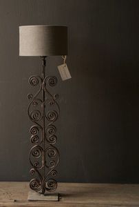 Lampadaire moderne en fer, design en spirale, abat-jour cylindrique en métal gris, hauteur réglable, lumière LED blanc chaud, E26 Ra90, usage résidentiel - Product Image 2