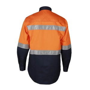 Custom Fluorescent Workwear Shirt Flame-Retardant & <b>Waterproof</b> Reflective Clothing <b>Working</b> Shirts For Men - Product Image 3