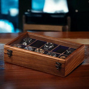AHTE MANUEXPO UR-065 Wooden Watch Box & <b>Display</b> <b>Case</b> with 10-Slot Organizer for Men and Women Jewelry Storage Gift - Product Image 1