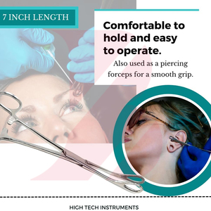 Herramienta Reutilizable de Moda para Perforaciones Corporales Quirúrgicas, Pinzas de Acero Inoxidable de Alta Calidad para Tatuajes y Perforaciones de Nariz, Oreja y Labio - Product Image 5