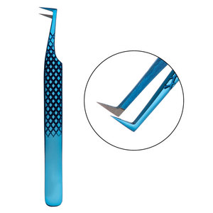 Pince à épiler pour pose d'extensions de cils en acier inoxydable – Outil essentiel pour extensions de cils classiques, volume et hybrides – Fournitures de beauté - Product Image 3