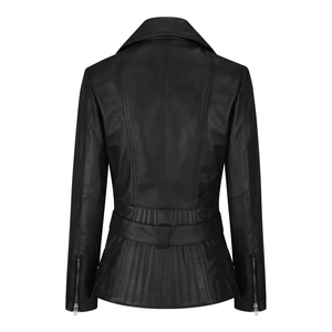 Top Quality Custom Winter Women's <b>Sheep</b> <b>Skin</b> Genuine Leather Breathable Knitted Eco-Friendly Lightweight Motorcycle <b>Jacket</b> - Product Image 4