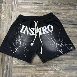 Wholesale Two Piece Set Essentials Sweat Shorts Heavy Fabric Solid Color Men’s Casual Shorts for Tracksuit <b>Matching</b> - Product Image 4