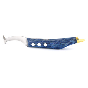 Hoof Knives for Horses Single Edged Hoof Trimming Knife with <b>Hook</b> Wooden Handle Horse Farrier <b>Tool</b> Non-Slip Equine Grooming - Product Image 2